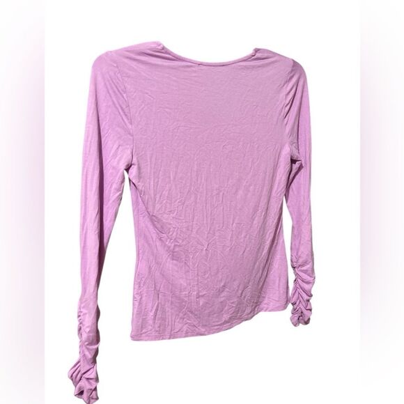 INC International Concepts Women's Lavender Ruched Blouse - Picture 12 of 13